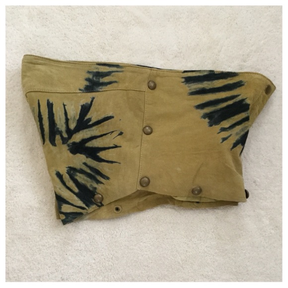 🆕Free People Renegade Tye Dye Leather Shorts NWOT - Picture 7 of 8